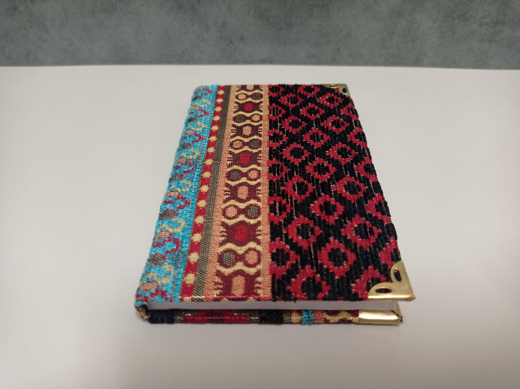 Chenille Jacquard Notebook, Turkish Rug Design, Kilim Pattern