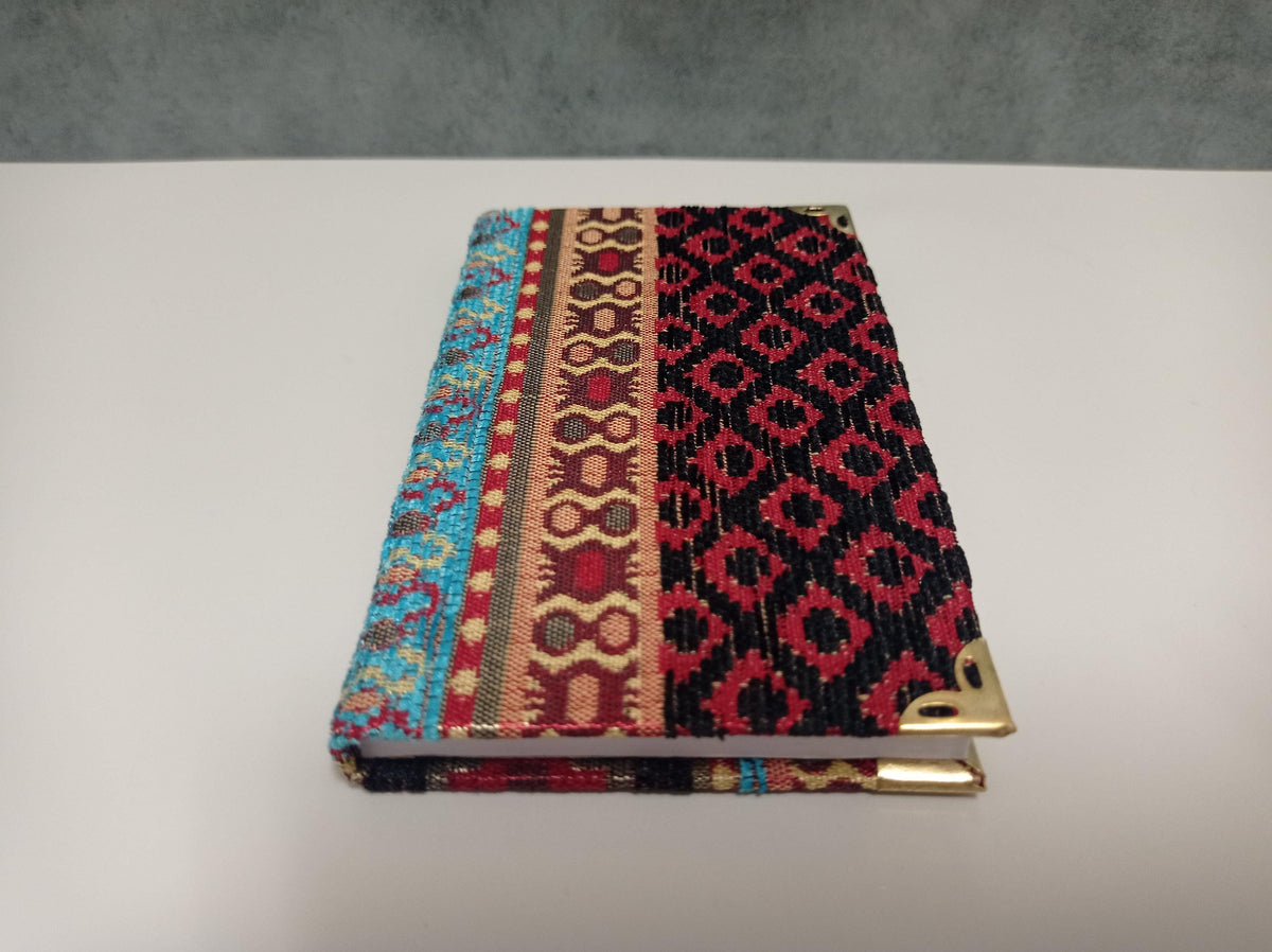 Chenille Jacquard Notebook, Turkish Rug Design, Kilim Pattern