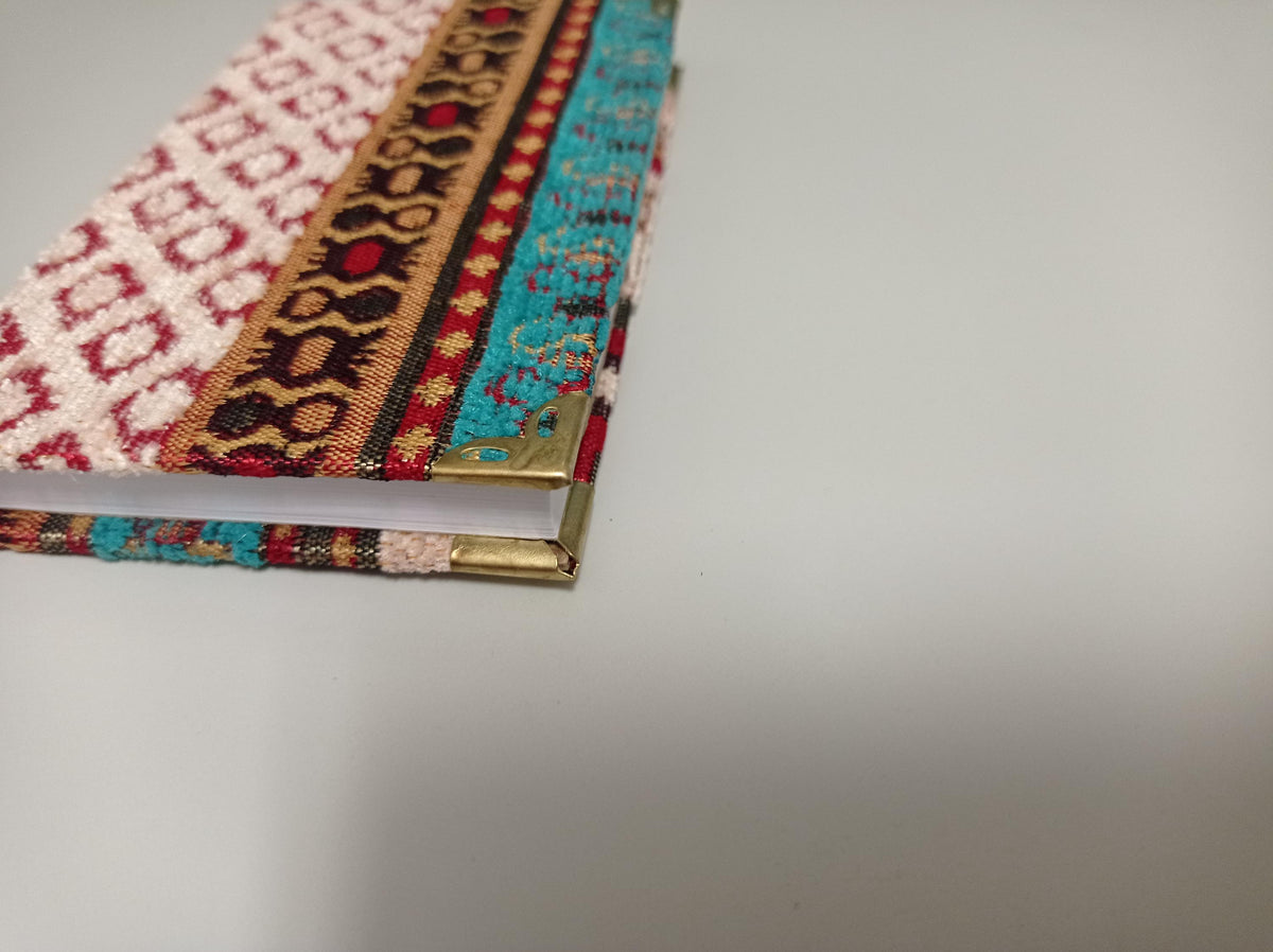 Velvet Ikat Hardcover Notebook, Turkish-Style Fabric Journal