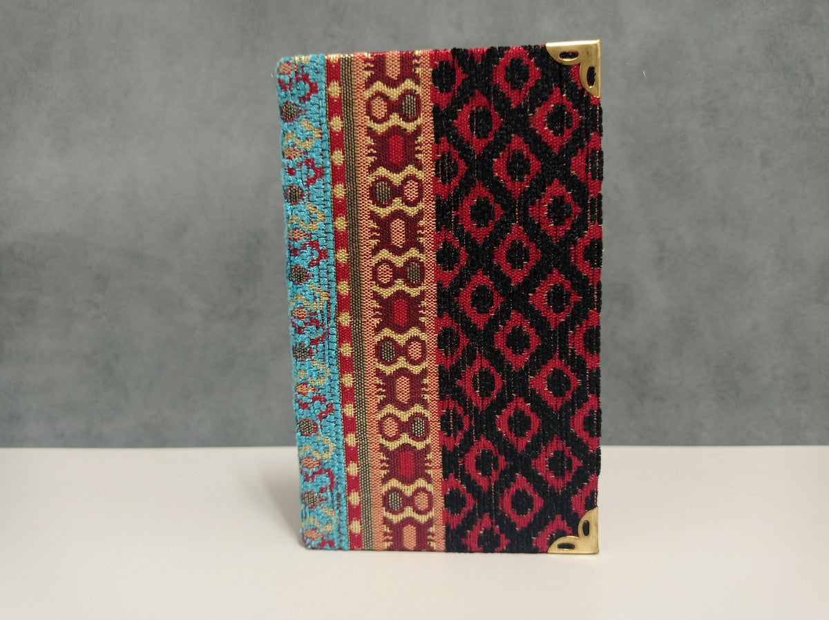 Chenille Jacquard Notebook, Turkish Rug Design, Kilim Pattern