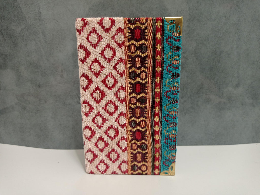 Velvet Ikat Hardcover Notebook, Turkish-Style Fabric Journal