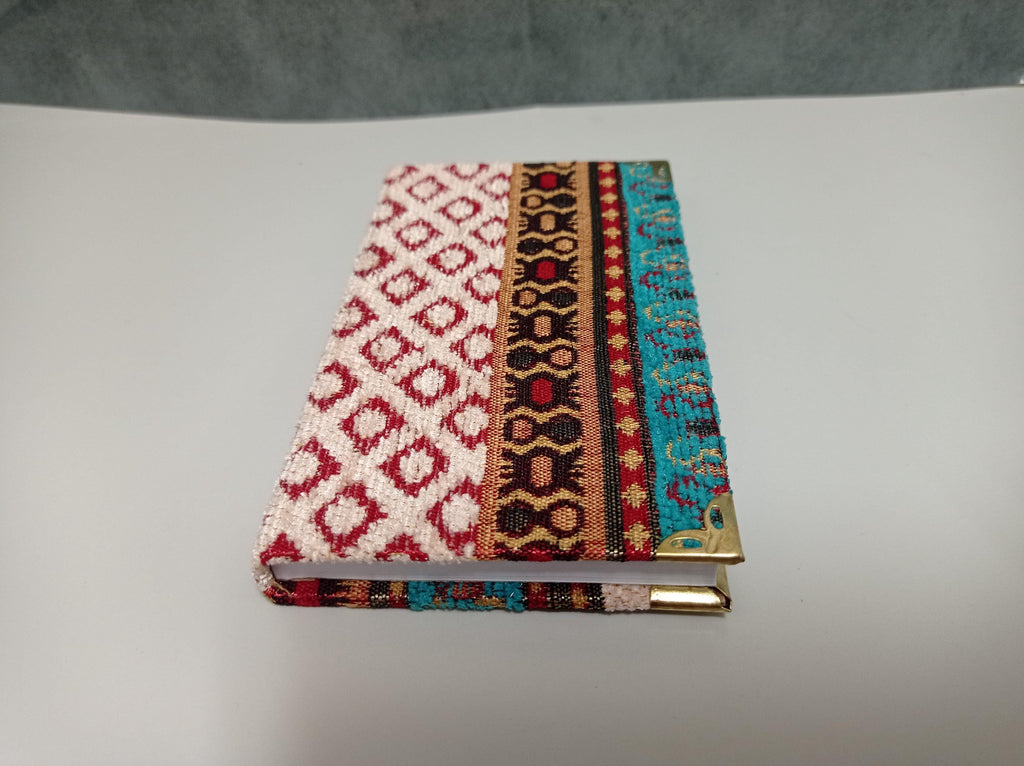 Velvet Ikat Hardcover Notebook, Turkish-Style Fabric Journal