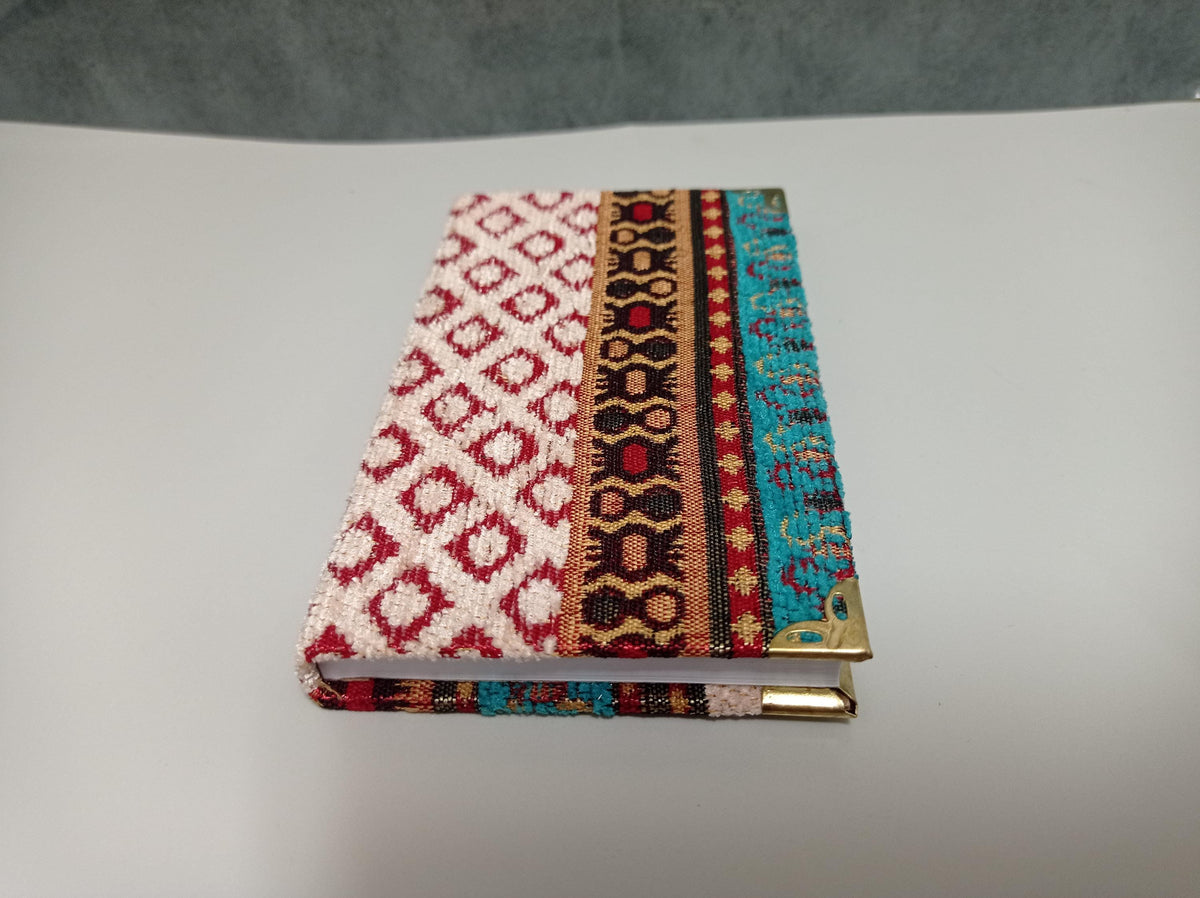 Velvet Ikat Hardcover Notebook, Turkish-Style Fabric Journal