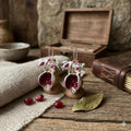 Handmade Pomegranate Seed Earrings – Faceted Ruby Jade, Silver-Plated Bronze Boho Jewelry