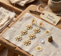 Daisy Rose Agate Earrings, Matte Gold Plated Chandelier Earrings