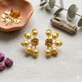 Elegant Gold Plated Floral Stud Earrings - Hypoallergenic Statement Jewelry with Smart Gift Packaging